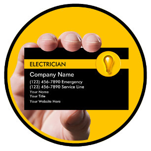 Cartes de visite d'électricien