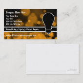 Cartes de visite d'électricien (Devant / Derrière)