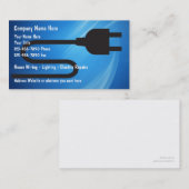 Cartes de visite d'électricien (Devant / Derrière)