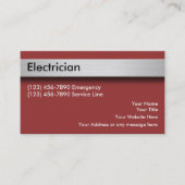 Cartes de visite d'électricien (Devant)