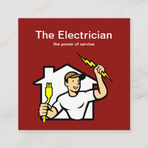 Cartes de visite d'électricien intelligent
