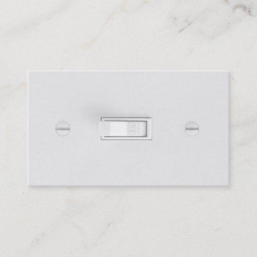 Cartes de visite d'électricien (interrupteur de (Devant)