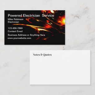 Cartes de visite d'électricien modernes uniques