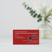 Cartes de visite d'électricien simple (Debout devant)