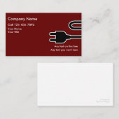 Cartes de visite d'électricien simple (Devant / Derrière)