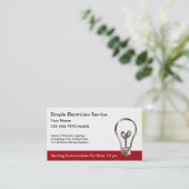 Cartes de visite d'électricien simple (Debout devant)