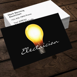 Cartes de visite d'électricien simple