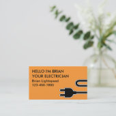 Cartes de visite d'électricien simple (Debout devant)