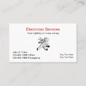 Cartes de visite d'électricien simple (Devant)