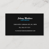 Cartes de visite d'électricien Slogans (Dos)