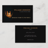 Cartes de visite d'électricien Slogans (Devant / Derrière)