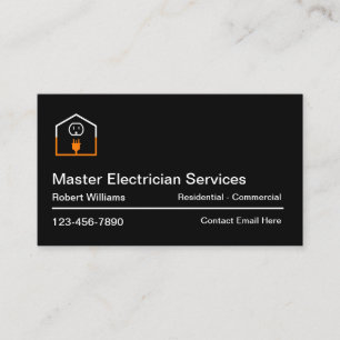 Cartes de visite d'électricien titulaire