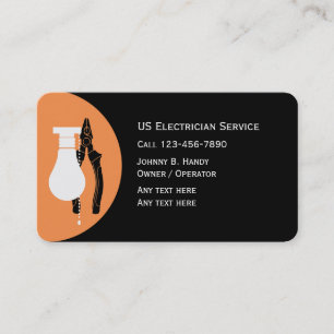 Cartes de visite d'électricien uniques