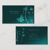 Cartes de visite d'Elegants de turquoise (Devant / Derrière)