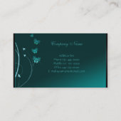 Cartes de visite d'Elegants de turquoise (Dos)