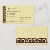 Cartes de visite d'éléments Midieval Brown (Devant / Derrière)