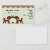 Cartes de visite d'éléphants de henné (Devant / Derrière)