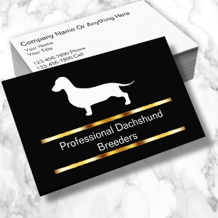 Cartes de visite d'éleveur de Dachshund élégantes