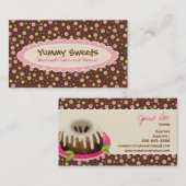 Cartes de visite délicieux de bonbons (Devant / Derrière)