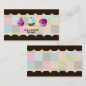 cartes de visite délicieux de petit gâteau (Devant / Derrière)