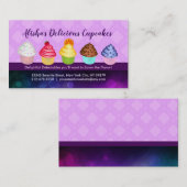 Cartes de visite délicieux de petits gâteaux (Devant / Derrière)