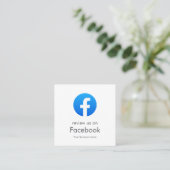 Cartes de visite | Demande d'avis Facebook QR Code (Debout devant)
