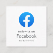 Cartes de visite | Demande d'avis Facebook QR Code (Devant)