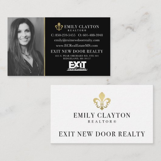 Cartes de visite d'Emily (non modifiable) (Devant / Derrière)