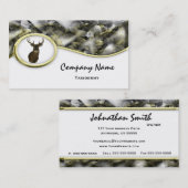 Cartes de visite d'empaillage de cerfs communs de (Devant / Derrière)