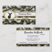 Cartes de visite d'empaillage de cerfs communs de (Devant / Derrière)