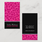 Cartes de visite d'empreinte de léopard (Devant / Derrière)