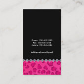 Cartes de visite d'empreinte de léopard (Dos)