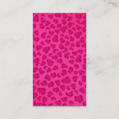 Cartes de visite d'empreinte de léopard (Dos)