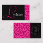 Cartes de visite d'empreinte de léopard (Devant / Derrière)