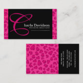 Cartes de visite d'empreinte de léopard (Devant / Derrière)