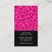 Cartes de visite d'empreinte de léopard (Dos)