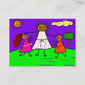 Cartes de visite d'enfant de bible (Dos)