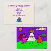 Cartes de visite d'enfant de bible (Devant / Derrière)