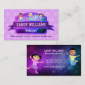 Cartes de visite d'enfants de babysitter (Devant / Derrière)