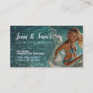 Cartes de visite d'enlèvement de cheveux laser