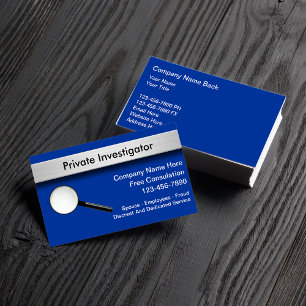 Cartes de visite d'enquêteur privé
