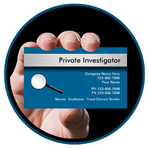 Cartes de visite d'enquêteur privé