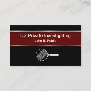 Cartes de visite d'enquêteur privé