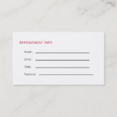 Cartes de visite dentaire rose avec carte de rende (Dos)