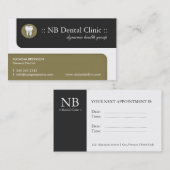 Cartes de visite dentaires (Devant / Derrière)