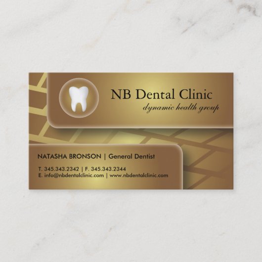 Cartes de visite dentaires/Général Dentist (Devant)
