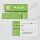 Cartes de visite dentaires/Général Dentist (Devant / Derrière)
