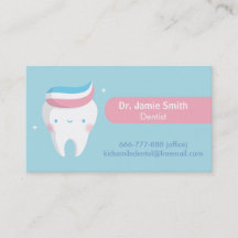 Cartes de visite dentaires pour cheveux de dentifr