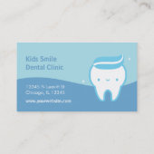 Cartes de visite dentiste dentifrice dent mignon b (Dos)