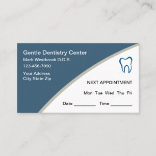 Cartes de visite dentiste modernes édifiables pour